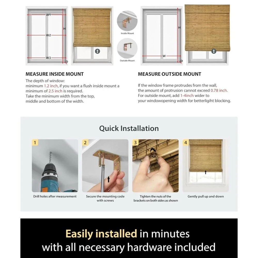 Unishades cordless bamboo